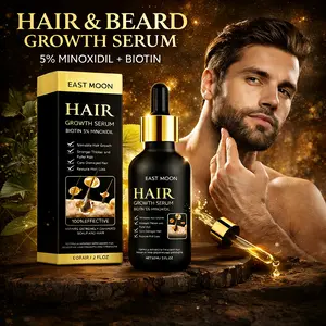 Advanced Men's Hair & Beard Growth Serum 60ml | Moisturizing & Strengthening Grooming Essential for Fuller, Healthier & More Lustrous Facial Hair