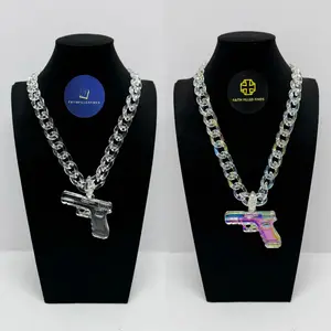 FaithFilledFinds 2pcs Matching Pendant Chain Necklace for Men, Women, Boys, Girls, Trendy Daily Wear Necklace for Streetwear, Birthday Gifts, Party Accessories