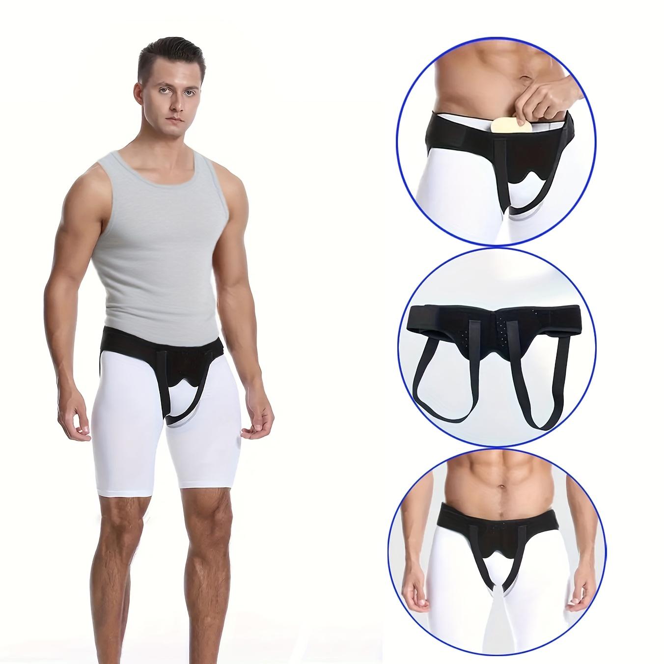 1 Postoperative Hernia Belt, Featuring an Arched Design and Hernia Zone Technology - Heavy Compression, Suitable for Hernia Repair, Inguinal, Umbilical, and Umbilical Hernias, Hernia Surgical Grade Belt (Machine Washable) - Available in Black and White