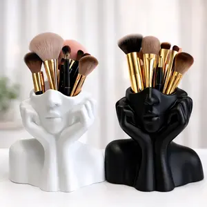 2PCS/1PCS Nordic Creative Human Body Art Desk Organizer, Pen and Makeup Brush Holder, Decorative Storage for Home and Office, Desk Tidy