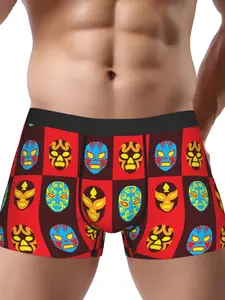 Mexican Lucha Libre Wrestling Masks for Men Lucha Underwear Men Boxer Briefs