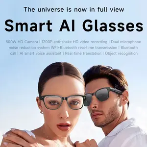 Smart AI & Audio Glasses, Smart Eyewear for Men Women, Light-Weight 42G,8MP Anti-Shake Camera,1200P Video Recording,Support Ai Translation & Object Recognition, Voice Assistant, Bluetooth Calling Music Control Business, Travel & Outdoor Use