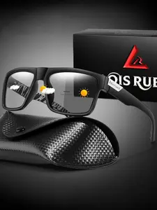 Fashion Light-Activated Color-Changing Glasses, Photochromic Sports Glasses, Includes Case + Gift Packaging, Unisex Design for Outdoor Sports, Driving, Fishing, Cycling, Running