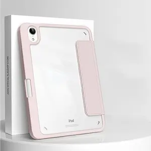 Solid Color Smart Case with Pen Slot, Auto Wake & Sleep Tablet Protective Cover, Tablet Casing, Tablet Accessories Compatible with iPad Air 11 Inch