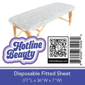Disposable Fitted Sheet | 10 count | 77"L x 36"W x 7"D | White | Sheets Bed Covers | HOTLINE BEAUTY