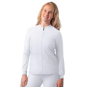 Addition Women's Bomber Zipped Jacket by Adar XXS-3XL / WHITE