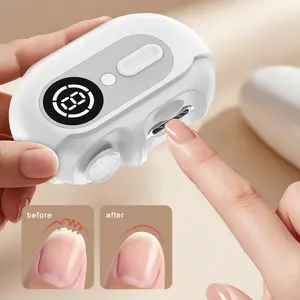 Rechargeable Automatic Electric Nail Clippers with LED Light & Household File - Effortless and Precise Trimming, Grinding Manicure Tool for Elderly Adults, Home Party Gift Supplies