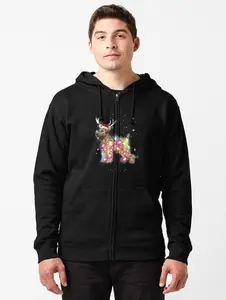 Christmas Lights Soft Coated Wheaten Terrier Dog  Zipped Hoodie