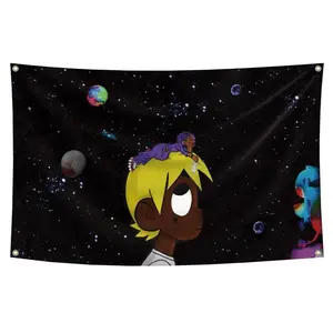 Tapestry  Luv vs the World  Flag Tapestry (3x5ft,Durable, Polyester) Brass Grommets For College Dorm Man Cave