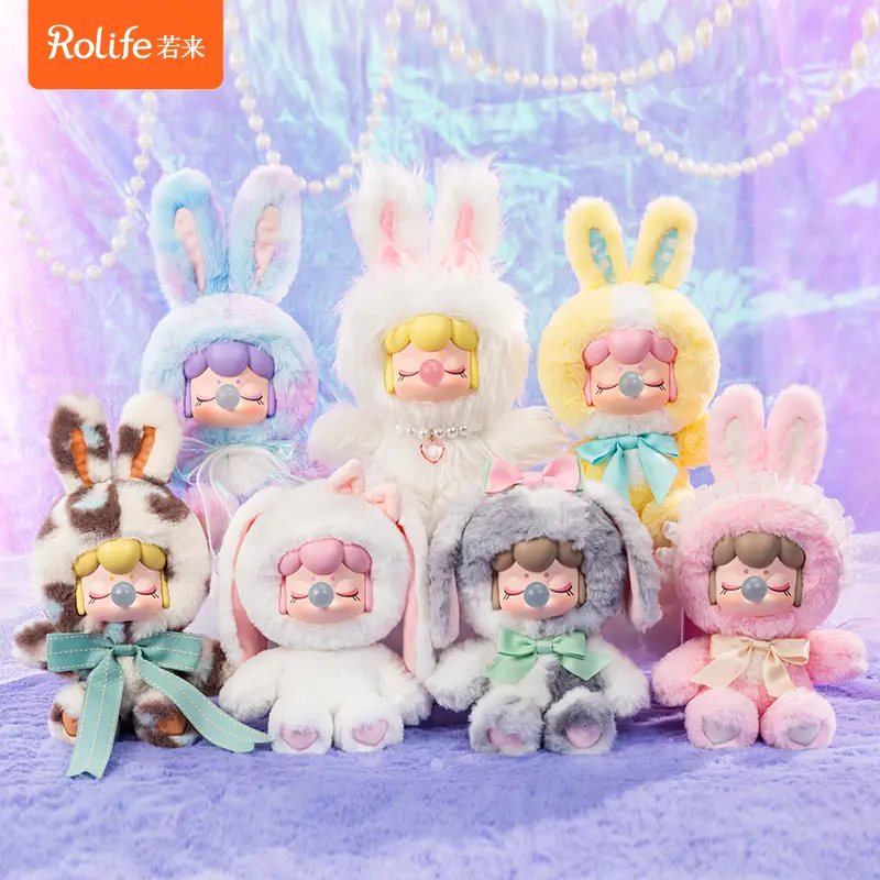 Original Rolife Nanci Shining Plush Rabbit Bunny Stuffed Animal Blind Box Surprise Pack, Collecting DIY Toy Gift for Girls (Birthday, Christmas)