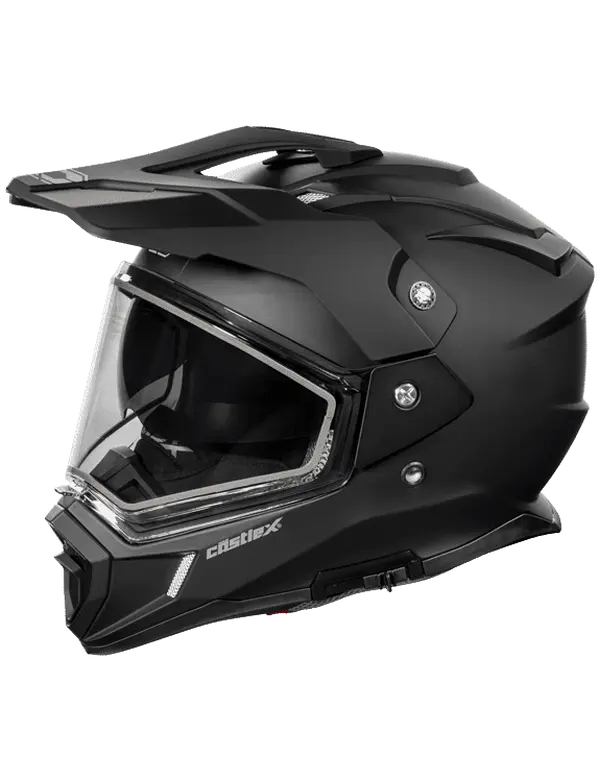 Castle X CX200 Solid Dual-Sport Helmet w/ Dual-Lens Shield