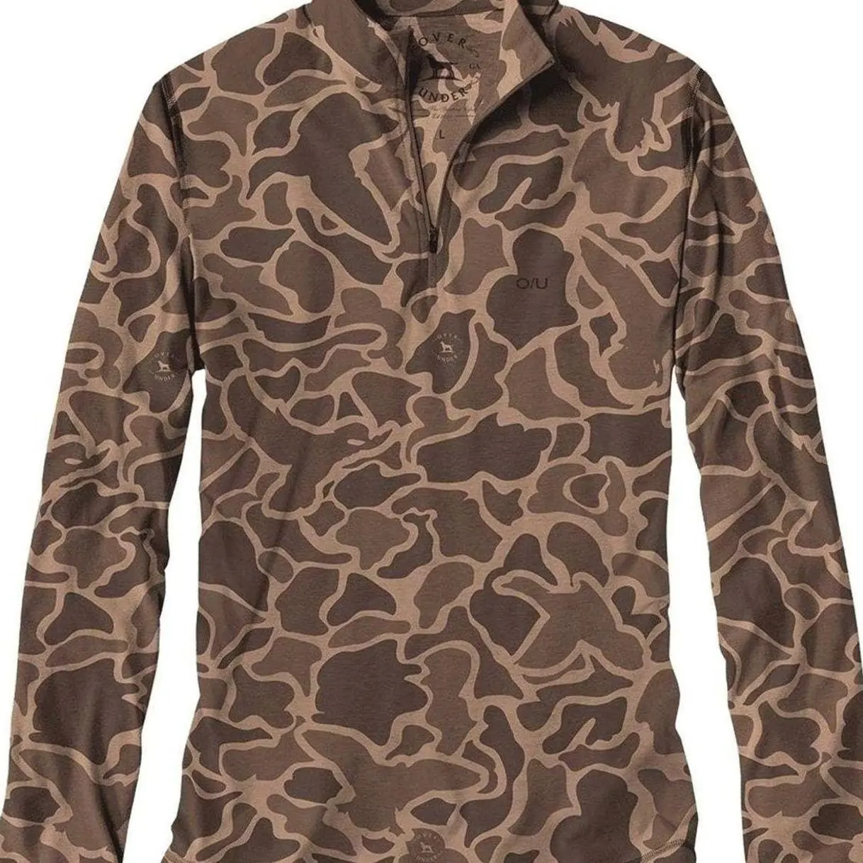 Realtree Camo Zip Long Sleeve Shirt | Lightweight Hunting Top | Outdoor Gear Apparel