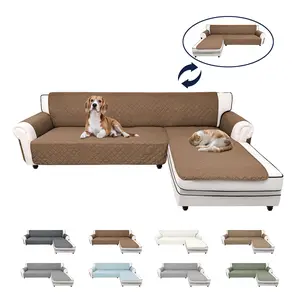 Easy-Going Sectional Couch Covers for Dogs, L Shape Sofa Cover Reversible Washable Sofa Slipcover, Water-Resistant Furniture Protector Sofa Blanket for Pets Kids, Livingroom, Homedecor
