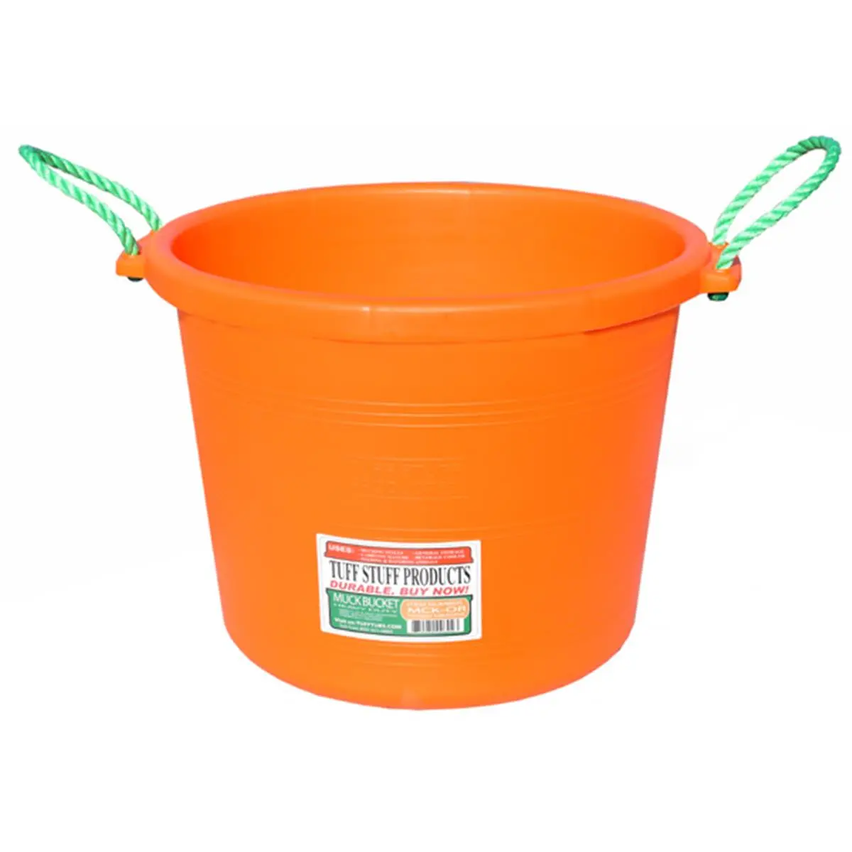 Tuff Stuff Products MCK-OR 70 qt. Muck Bucket, Orange, Home Supplies, Smooth, Gallon Bucket