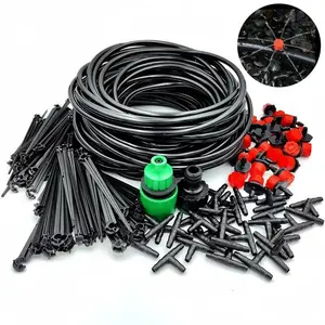 Automatic Drip Irrigation Kit, Micro Drip Irrigation System, Adjustable Drippers, Universal Thread Connectors, No Power Required