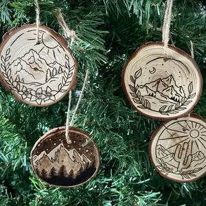 Handcrafted Woodburned Ornaments for Home Decor