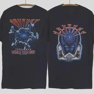 Vtg Graphic Journey Frontiers World Tour 1983 T-shirt Double Side
