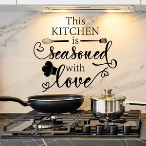 An English Kitchen tableware wall sticker, kitchen background wall home decoration wall sticker, self-adhesive, Decorative wall sticker, wholesale (MS2277-KQ)