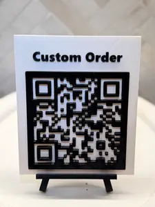 Custom QR Code 3D Plaque - Personalized 3D Printed Plaque for Business Personal Use or Gift High-Quality Materials Advanced 3D Printing Technology