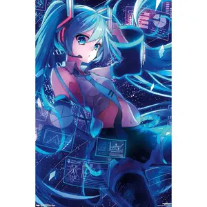 Trends International Hatsune Miku - Screens Wall Poster, 22.375" x 34", Unframed Version