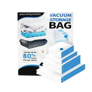 12 Pack Vacuum Storage Bags, Blue Transparent, Reusable，Airtight Dust Moisture-Proof, Extra Large Capacity, 80% Space Saving Bag, Includes Electric Pump & Sealing Clips,Christmas Gifts, New Year Gifts