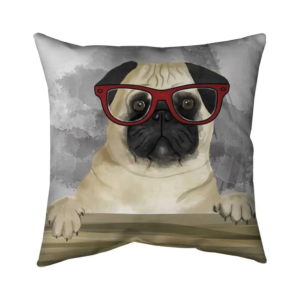 Begin Home Decor 5541-1616-AN95 16 x 16 in. Geek Carlin Bedroom Pets Animals Pillow - Home Decor Cushion