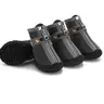 Dog Paw Protector Shoes (4 Pcs Set) - Thick Plush Warm, Anti-Slip Rubber Soles, Plastic-Infused, Breathable, Durable, Lightweight, Easy to Wear, Indoor-Outdoor Booties, Pavement Protection, Paw Damage Prevention, House Cleanliness (Refer to Size Chart)