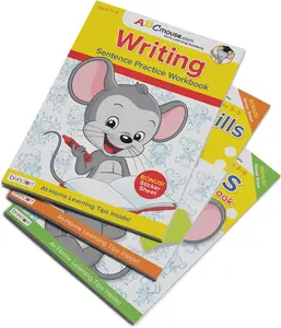 ABCmouse Writing Fundamentals Bundle: Fine Motor Skill and Writing Development – 3 Interactive Workbooks, Writing, Shapes, Scissor Skills, Level 1+, Kindegarten to 2nd Grade, Ages 5-8