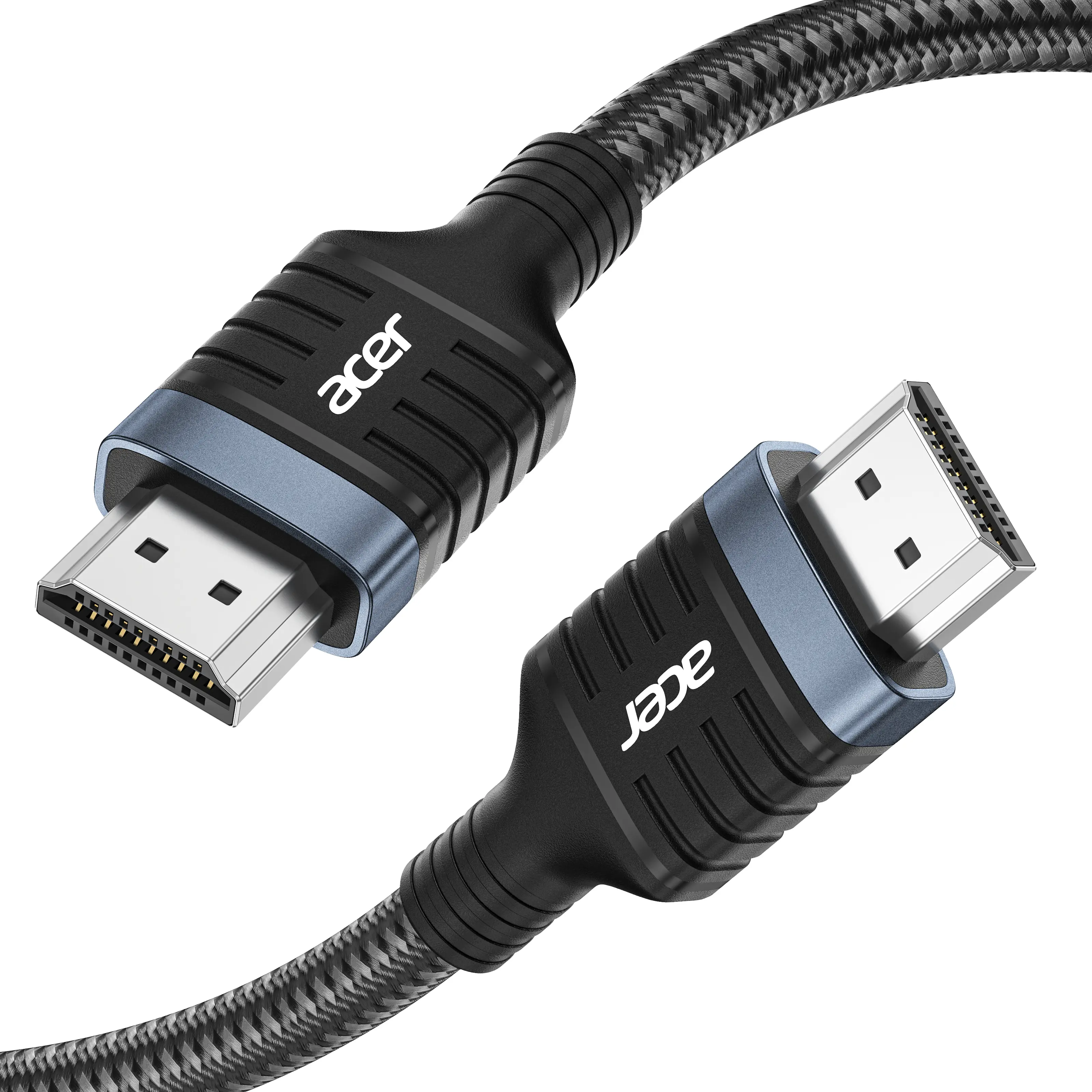 Acer 8K Ultra High-Speed HDMI 2.1 Copper Core Cord, 6.6FT 48Gbps Braided Audio-Video Accessory, Supports 8K@60Hz, 4K@120Hz, HDR10+, HDCP 2.2, ARC/eARC, Certified for PS5, Xbox, Hdmi Cord
