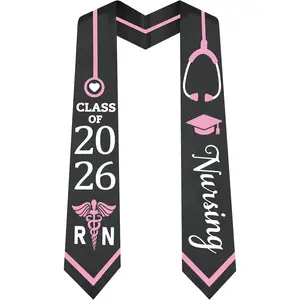 Sash for Nursing Graduates of The Class of 2026, Perfect for Graduation Ceremonies, Celebrations, And Photo Opportunities. Its Timeless Solid Color Design Is Both Easy And Sophisticated, Complementing Bachelor, Master