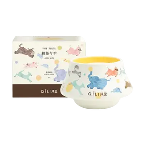 OILI QILI Running Animal Scented Candle - Cotton & Sheep, 160g | Unique Art Candle Gift for Birthdays, Long-Lasting Home Fragrance