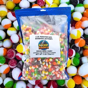 3 lb Rainbow Meteors Freeze Dried Crunchy Candy Monster Bag Sweet Snack Bite Bonbon Candies Bonbon Candies