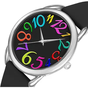 Bisley 38MM Women Watch Big Arabic Numbers Dial Easy to Read Watch