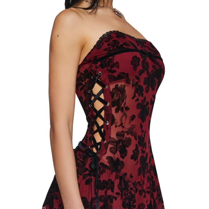 Amorous Glances Mesh Mini Dress