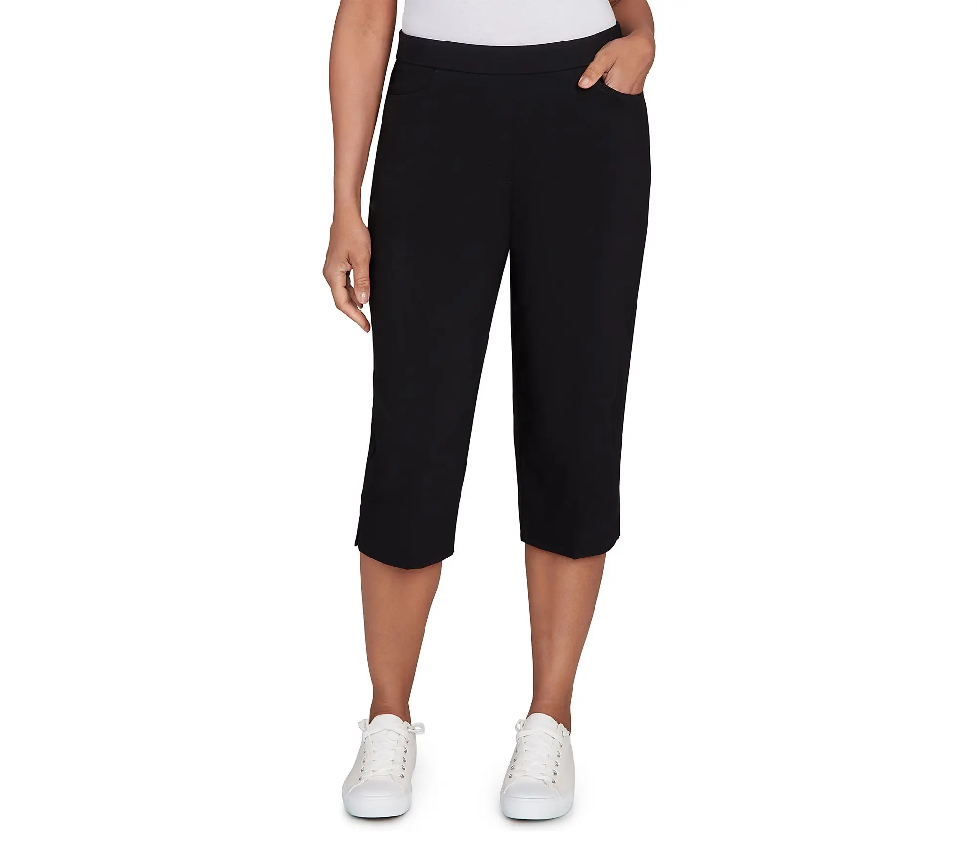 Alfred Dunner Petite Allure Stretch Clamdigger Pants