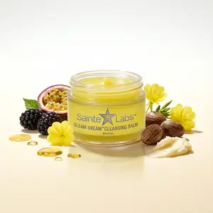 Sainte Labs Gleam Dream™ Cleansing Balm 60ml - Luxurious Three-Phase Formula with Blackberry Seed Oil, Passionfruit, Evening Primrose & Shea Butter for Radiant Skin