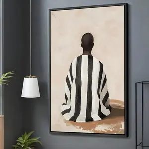 African Woman Pattern Unframed Painting, 1 Count Modern Aesthetic Design Wall Art Canvas Printing, Wall Art Decor for Home Living Room Bedroom Study Room, Ornaments, Art Wall Decoration