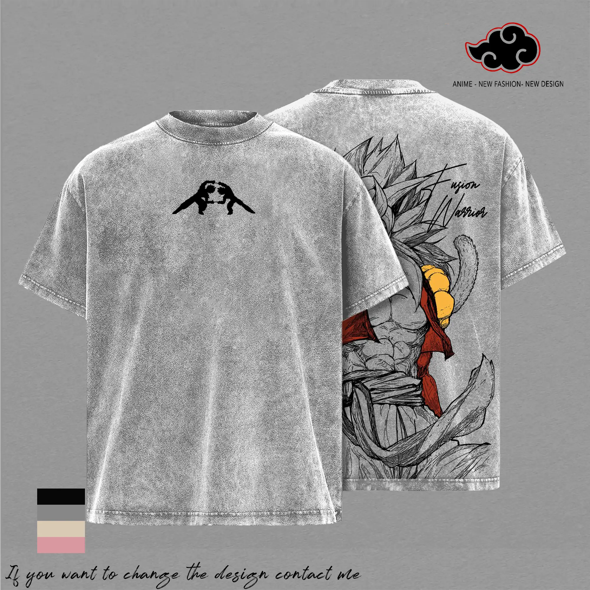 Gogeta - DBZ Vintage Washed Shirt Anime Oversized Streetwear Graphic Tee Gift for DBZ Fans
