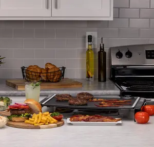 Presto Tilt-n-Fold 15-3/16 in. L X 19 in. W Aluminum Nonstick Surface Griddle