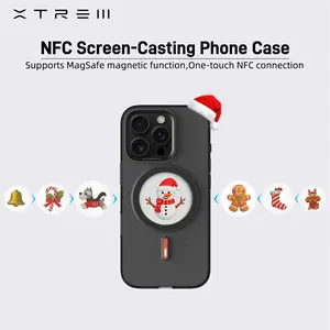 XTREM Smart E-Ink iPhone 16 Pro Max Series Phone Case with MagSafe NFC & Screen Projection for Shockproof Protective Casing White Black Anime Magnetic Protection Protector