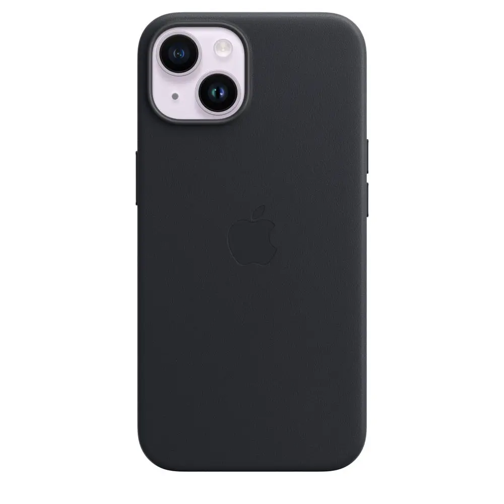 Apple iPhone 14 Leather Case with MagSafe - Midnight Apple iPhone 14 Leather Case with MagSafe - Midnight