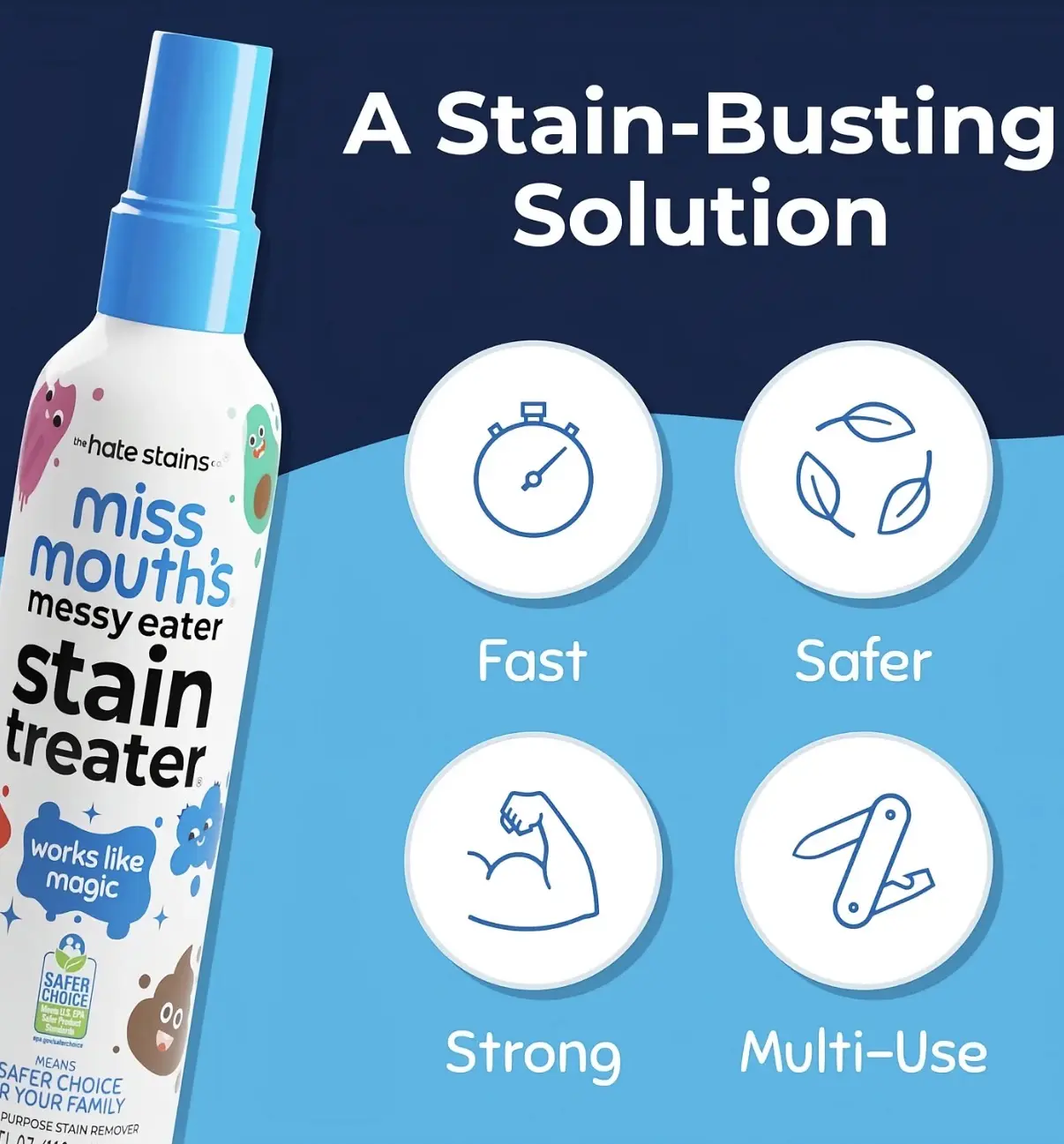 Miss Mouth's Messy Eater Stain Treater Spray, Stain Remover, 4 Oz