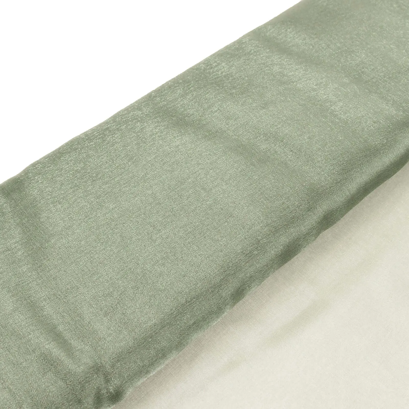 Dusty Sage Green Solid Sheer Chiffon Fabric Bolt - 54"x10yd Voile Fabric for DIY Projects, Aisle Runners, Table Decor, Gowns, Walls, Ceilings, Sewing & Drapery Supplies, Room Decor, Home
