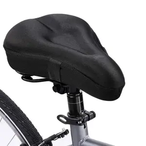 Gel Padded Bike Seat Cushion, Soft Gel Pad Bicycle Saddle Cover for Men & Women, Indoor Outdoor Cycling Comfort Accessory