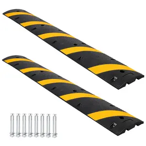GARVEE 66000 Lbs Speed Bump, 6FT Speed Humps With 8 Bolt, Pack of 2 Total Speed Bumps for Road, for Parking Lot, School, Warehouse, Hotel
