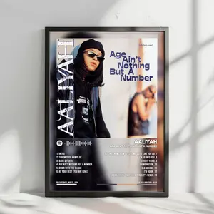 Aaliyah "Age Ain't Nothing but a Number" Album Cover Poster - with Complete Tracklist - NO FRAME