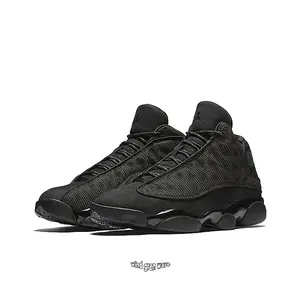 Black High-Top Retro Basketball Shoes with Suede and Reflective Mesh Upper, Black Midsole