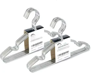 20 Pack 12" Chrome   Hangers,  Metal  Clothes Hangers for Closet, Space Saving  Hanger for  Coats Pants (Chrome, 20)