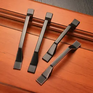 Oukali Zinc Alloy Handle American European Style Drawer Pulls Black Red Bronze Retro New Cabinet Knobs