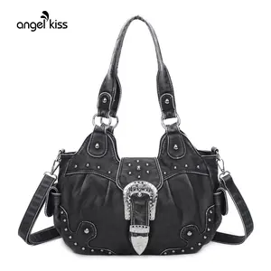 Angel Kiss Hobo  for Women Vegan Leather Purses and Handbags Ladies Chic Shoulder  Crossbody Purses with Metal Studs  fashion tote  large   Women's Zipper Crossbody Phone Wallet  tote  Personalized Mini tote  crabby vintage  bag shoulder bags SpringStatem